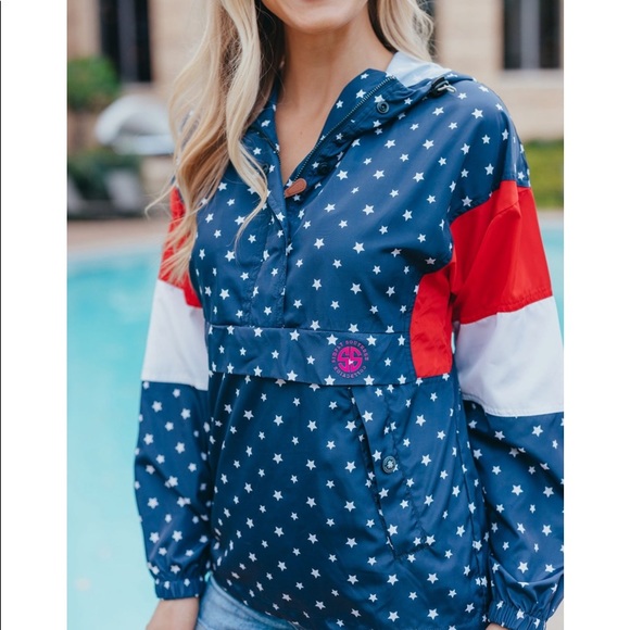 Simply Southern USA Zip Anorak Pullover America - Picture 3 of 4